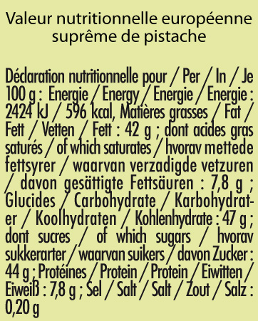 Suprême de pistache de Sicile, douceur à tartiner