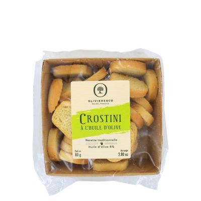 Mini Crostini herzhaftes Gebäck mit Olivenöl