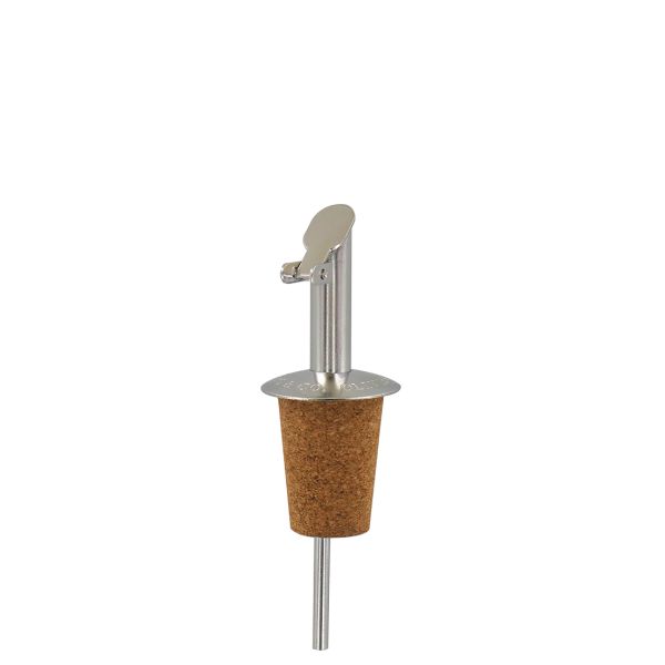 Stainless steel pourer with lock