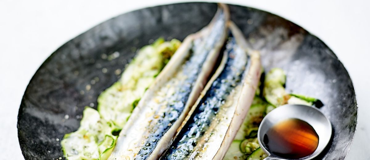 Sauer marinierte Makrele