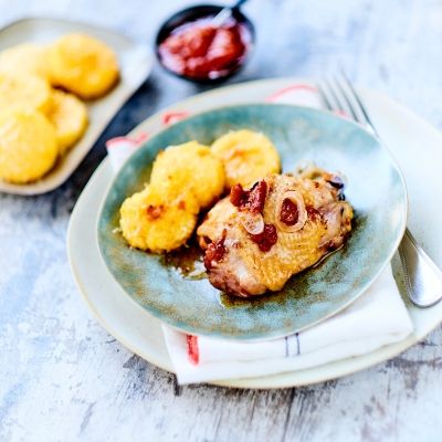 Poulet au délice de tomate et gnocchis