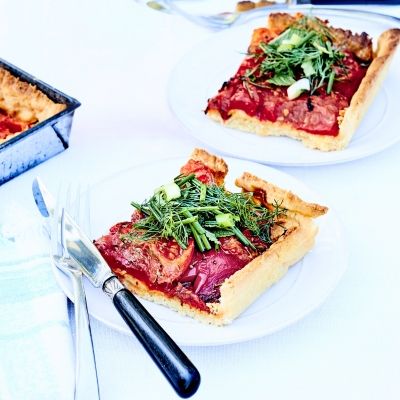 Tarte tomates & poivrons