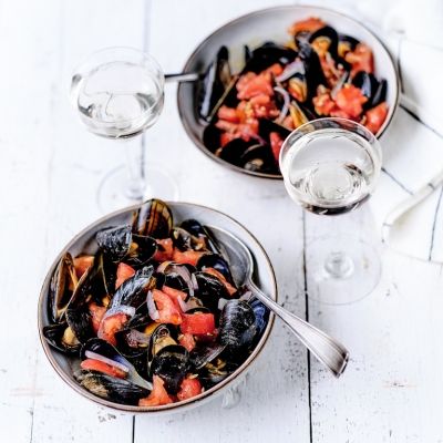Moules, tomate & piment d'Espelette