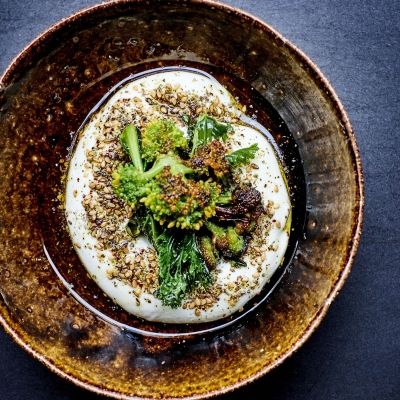 Burrata, broccoli and kale