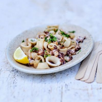 Chipirons au vinaigre hibiscus & bergamote