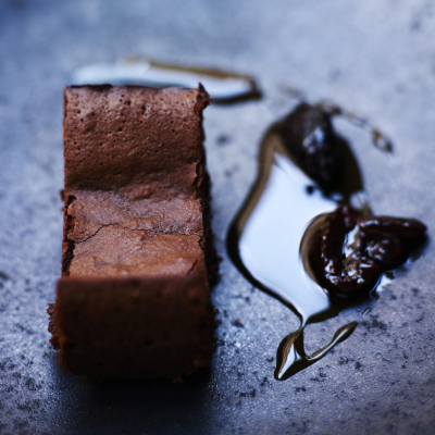 Fondant au chocolat, huile d'olive & balsamique 