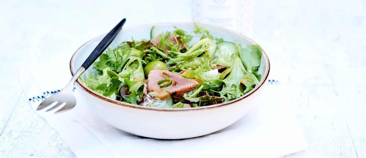 Salade niçoise au thon mariné