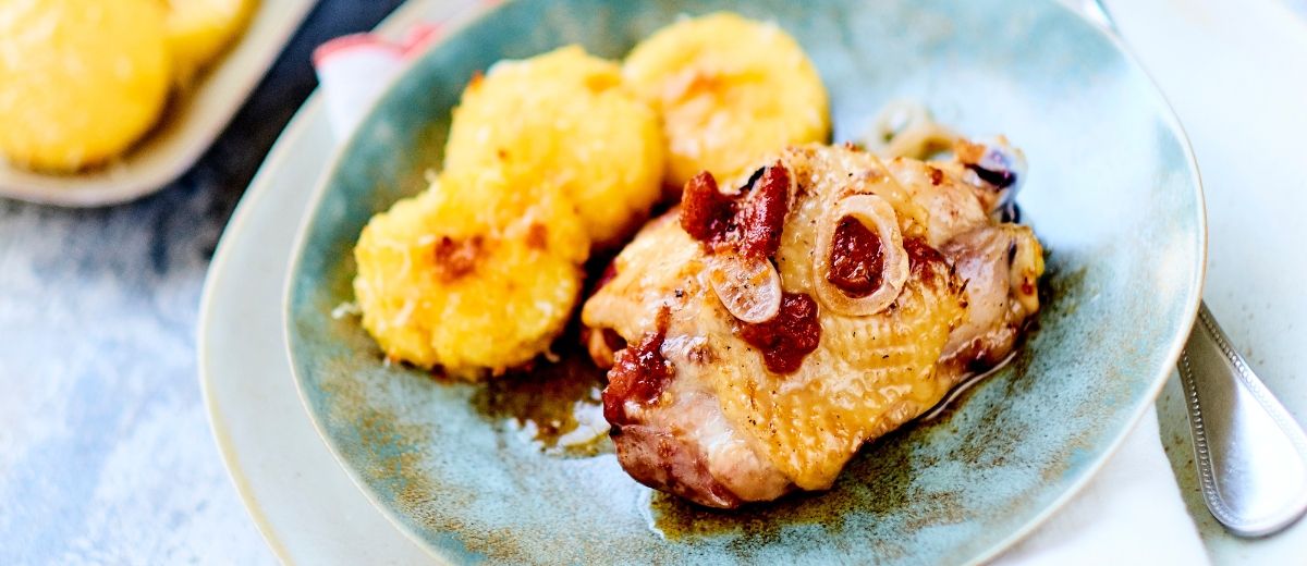 Poulet au délice de tomate et gnocchis