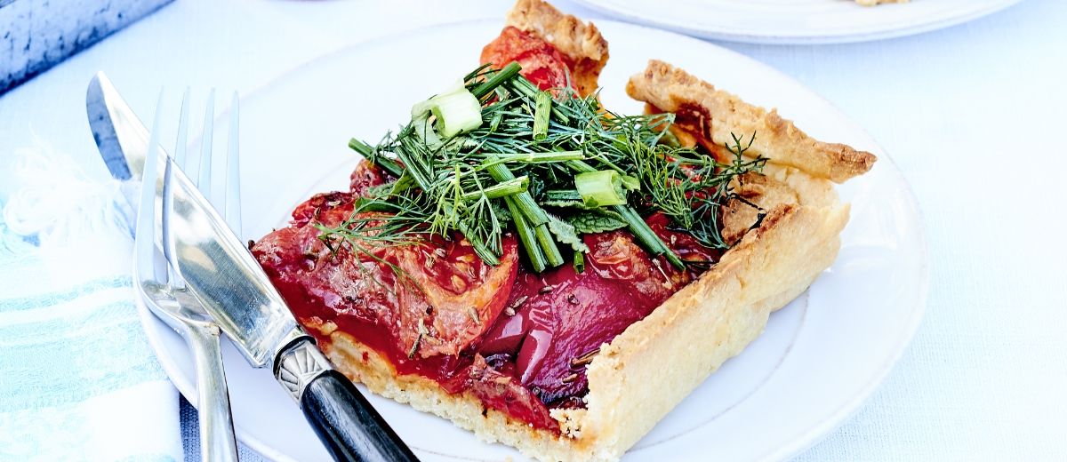 Tarte tomates & poivrons