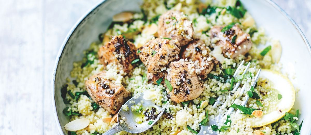 Poulet au citron & semoule