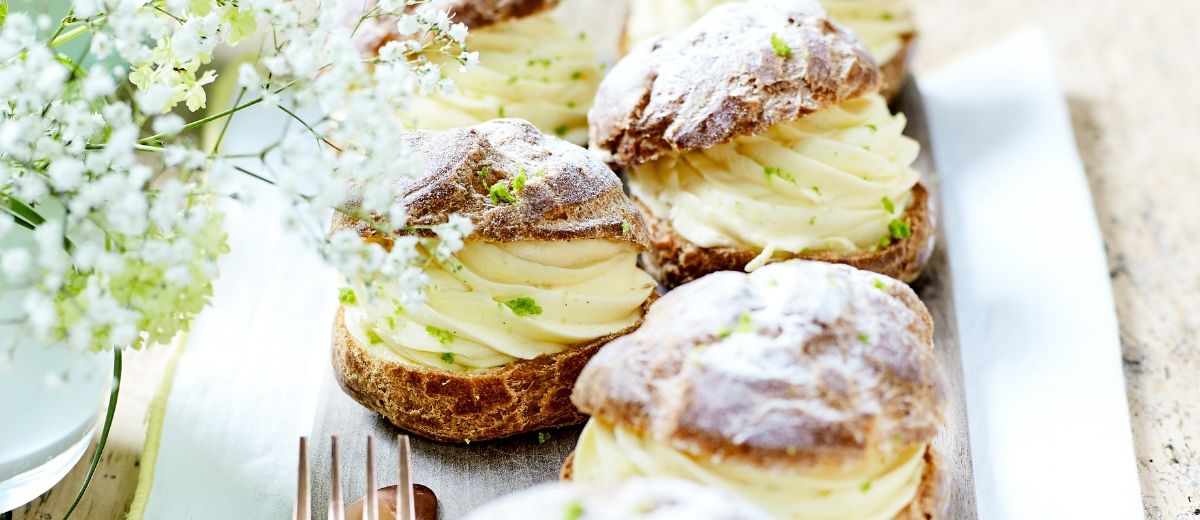 Choux à la crème et citron vert