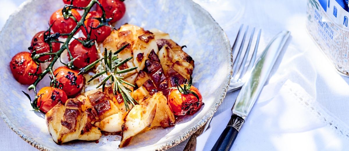 Seiche flambée au pastis
