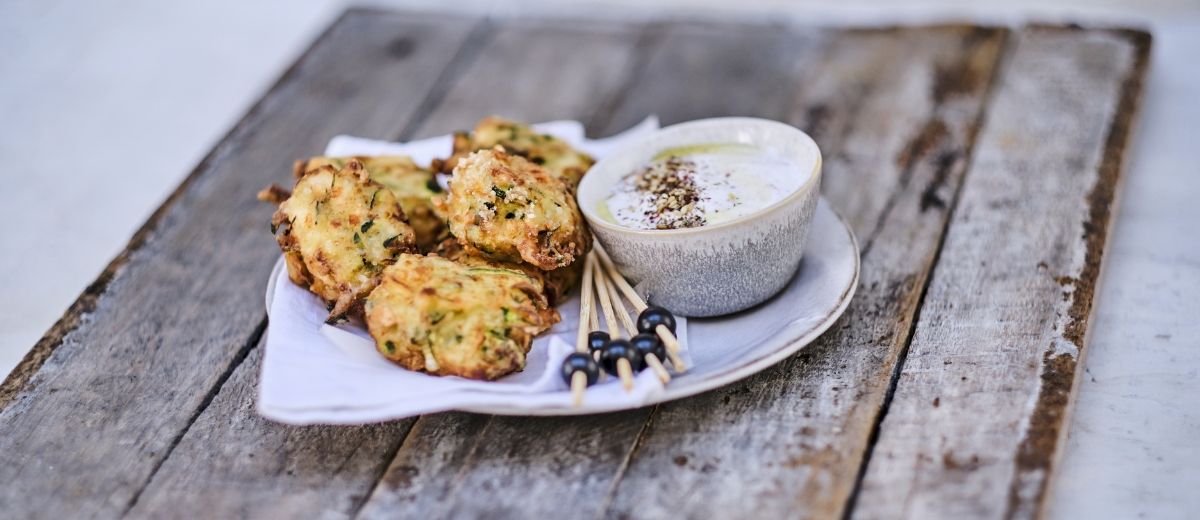 Beignets de courgettes feta & zaatar 