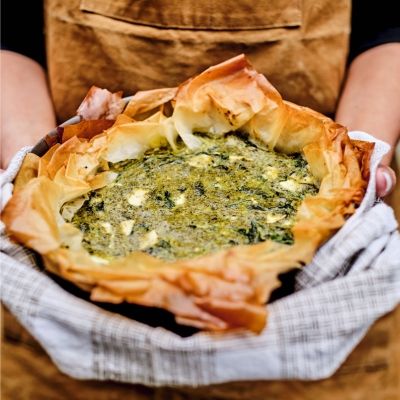 Tarte au chèvre et aux herbes