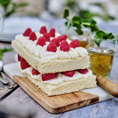 Moelleux tiramisu aux fruits rouges 